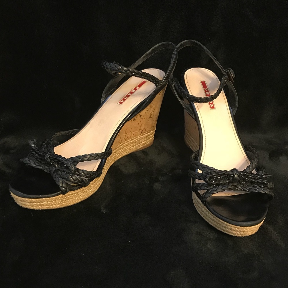 Prada Cork Wedges